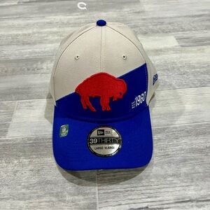 New Era 39Thirty Hat Buffalo Bills Cap Throwback Retro Logo‎ Blue White Large/XL